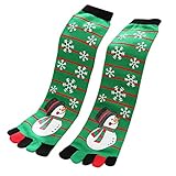 Creazy Toe Socks Christmas Women Casual Socks Cute Unisex Long Socks (b)