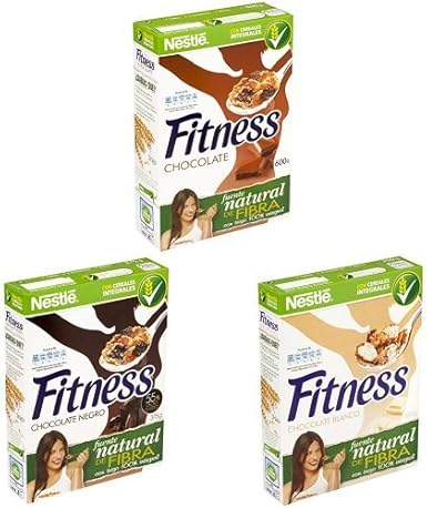 Nestlé Cereales Fitness - Chocolate (600 g) + Chocolate Negro (375 ...