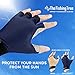 The Fishing Tree Fingerless Fishing Gloves, Certified Sun Protection UPF50+ Block, Kayak, Hiking, Paddling, Sailing, Rowing, Driving, Protect Hands from Sun Damage, Chemical Free, Navy S