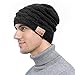 Pococina Bluetooth Wireless Beanie Hat, Hands-Free Sport Knit Cap Speaker, Built-in Mic (HW black)
