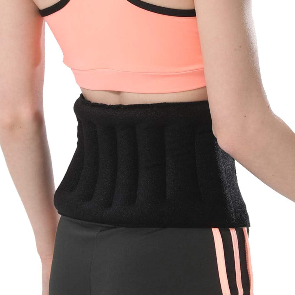 Aroma Season Microwave Back Heat Pad for Lower Back Pain Relief, Heated Belt Waist Back Wrap, Hot Therapy for Lower Back, Recovery, Swelling, Shoulder (Black)