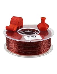 ZIRO, filamento para impresión 3D, PLA de 1,75 mm, color centelleante, 1 kg (2,2 libras), precisión dimensional +   0,05 mm, Bright Red