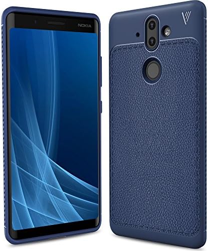 SVIMO Flexible TPU Shockproof Protective Case for Nokia 8 Sirocco (Navy Blue)