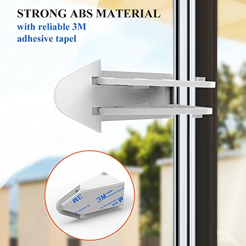 Sliding Door Locks for Baby Safety, 5 Packs Child Proofing Locks for Sliding Closet Patio Glass Windows Door Lock No Tools Needed Easy Installation - Thumbnail 4