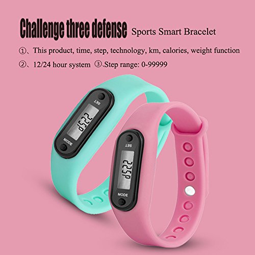 Women Pedometer,TADAMI Calories Digital Watch Men Walking Running Outdoor Sports LED Electronic Wrist Watch for Kids (Hot Pink)