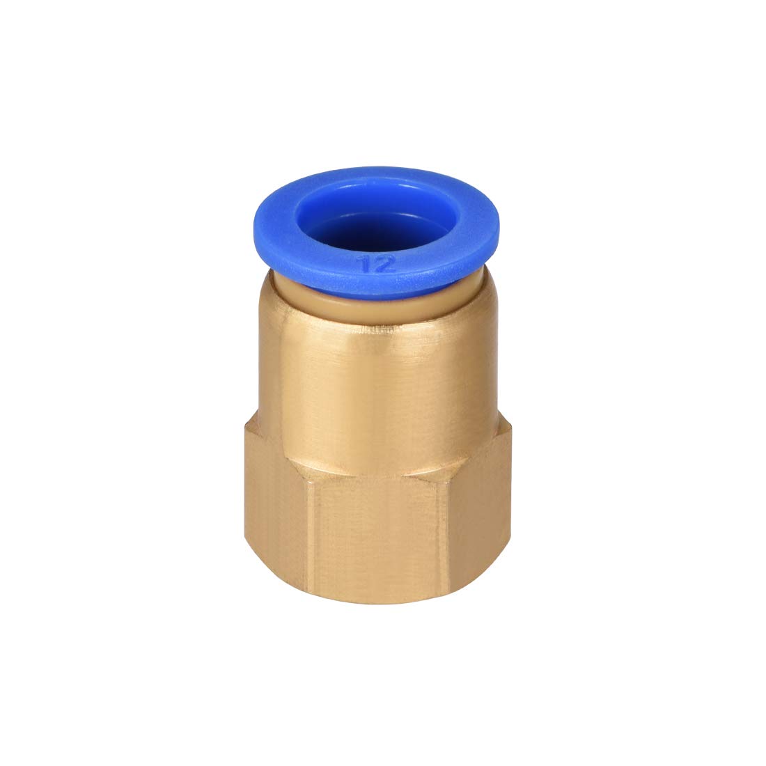 sourcing map Push to Connect Tube Fitting Adapter 12mm Tube OD x G3/8" Female Straight Pneumatic Connecter Connect Pipe Fitting