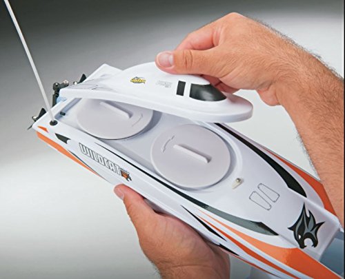 Aquacraft Models RTR Remote Control RC Boat: Mini Wildcat Electric Catamaran with 2.4GHz Radio, Servo, 2 in 1 Receiver / ESC,  Dual Motors, 7.2V 1100mAh NiMH Battery, and Charger (Orange) - Thumbnail 2