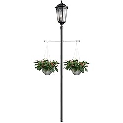 ZUIWAN 7FT Outdoor Lamp Post with Metal Cross