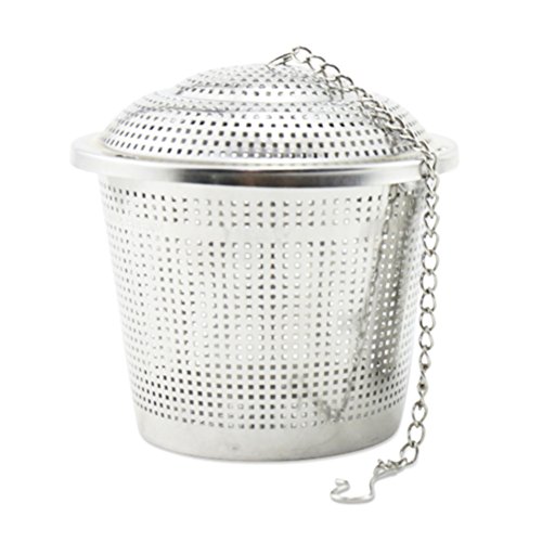 UPC 600209122666, Tea Strainer, Newness 304 Food Grade Stainless Steel Tea Strainer with Lid and Extended Chain - Tea Infuser / Tea Filter for Tea Cup, Mug and Teapot, Large Size