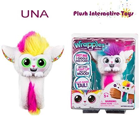 ESebxyh Wrapples Electronics Wristband Plush Animals Interactive Toys (White)
