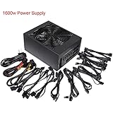 NXDA 1600W Modular Power Supply 6 GPU Graphics Card Mining Power Supply For Eth Rig Ethereum Coin Mining Miner Machine (Black)