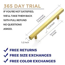 Ravinte 50 Pack 7.38 Inch Square Cabinet Pulls