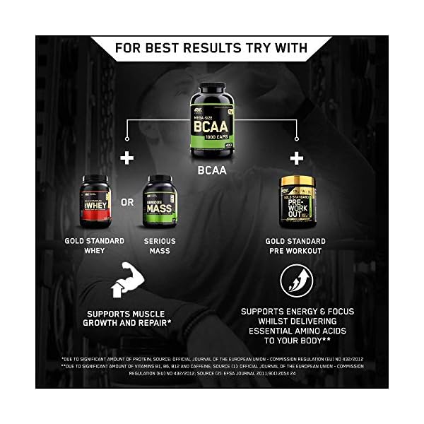 Optimum-Nutrition-BCAA-1000-Powder-Branched-Chain-Amino-Acids-with-L-Leucine-L-Isoleucine-and-L-Valine-Unflavoured-BCAA-Supplements-200-Servings-400-Capsules Optimum Nutrition BCAA 1000 Branch Chain Amino Acids with L-Leucine, L-Isoleucine and L-Valine. BCAA supplement by ON…