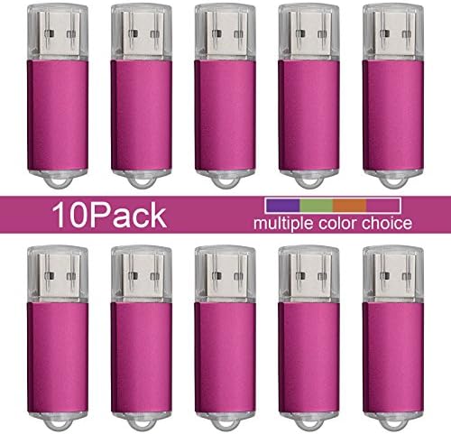 JUANW 10PCS 2G USB Flash Drive Memory Stick Rectangle Model Enough Flash Pen Thumb Drive Pink