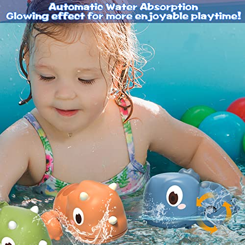 3pcs Wind Up Dinosaurs Baby Pool Toy, Swimming Cute Moving Dinosaurs