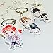 PDTXCLS XGATML Cute Cartoon Kpop Bangtan Boys Bangtan Boys Keychain Key Ring Hot Gift for A.R.M.Y, 7Pcs/Set (H01)