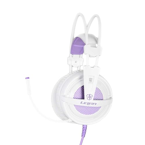 SUPSOO White Purple Gaming Headset for Xbox One, PS4, Over