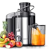 Easehold Juicer Machines Extractor 600W Centrifugal Juicers Electric Anti-Drip Dual Speed BPA-Free with Juice Jug and Pulp Container for Fruit Vegetable