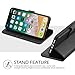 iPhone X Wallet Case, iPhone 10 Case, TUCCH Premium PU Leather Flip Folio Case with Card Slot, Cash Clip, Stand Holder and Magnetic Closure [TPU Shockproof Interior Protective Case], 5.8 Inch, Black