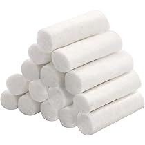 100 Dental Cotton Rolls, One Inch Nosebleed Plugs For Kids Or Adults