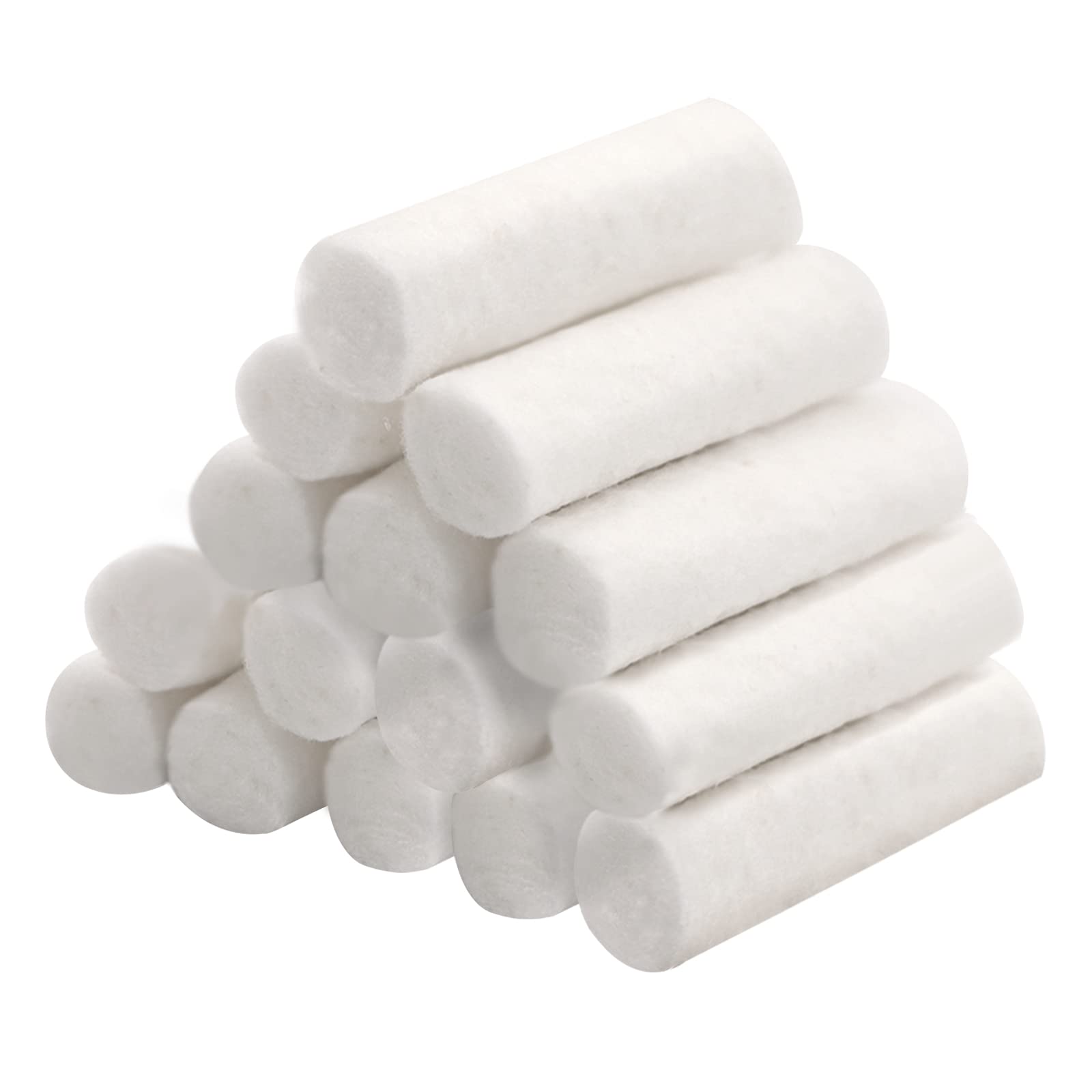 Photo 1 of 200 Count 1.5 Inch Dental Cotton Rolls, Non-Sterile 100% Cotton Gauze, High Absorbent Cotton for Mouth Care and Nosebleeds for Adults