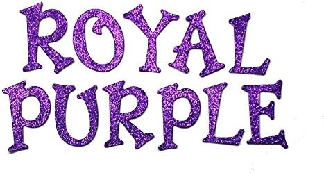Amethyst / Royal Purple Metallic Glitter HandCut 1.5" Chipboard Letters Alphabet set Sickers Uppercase