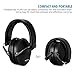 Mpow 068 Kids Ear Protection Safety Ear Muffs, NRR 25dB Professional Noise Reduction Shooter Hearing Protection, Ear Defenders for Shooting Range Hunting Season for Children, Toddler, Women (Black)