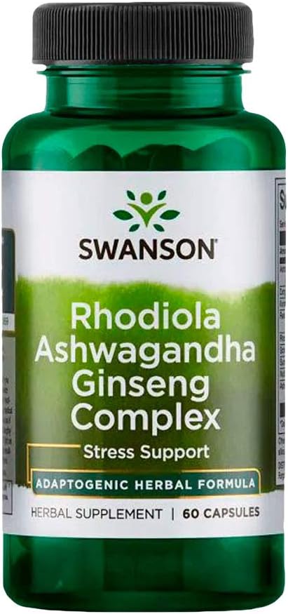 Rhodiola Ashwagandha Ginseng Complex Swanson 60cp 2un por Genérico