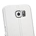 Galaxy S6 Case, EnGive Premium Slim Flip Imitation Leather Cover for Samsung Galaxy S6 G920(White)