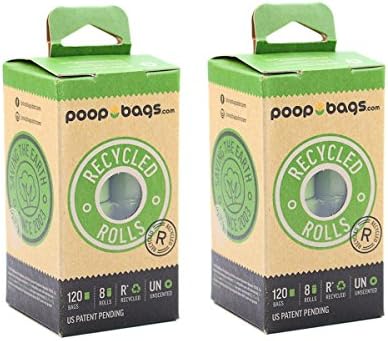 Poop Bags Recycled 9x13 Dog Waste Bags- 240 Count- Doggie Poop Bags, Eco-Friendly on a Roll