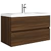 vidaXL-Mueble-con-Lavabo-Madera-contrachapada-Color-Roble-marron vidaXL-Mueble-con-Lavabo-Madera-contrachapada-Color-Roble-marron