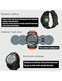 Rookee Reloj inteligente para deportes al aire libre con GPS integrado monitor de frecuencia cardíaca modos deportivos profesionales a prueba de agua reloj deportivo digital Fitness Tracker