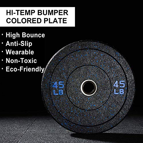 papababe Bumper Plates, HighBounce Olympic Weight Plates with Colored