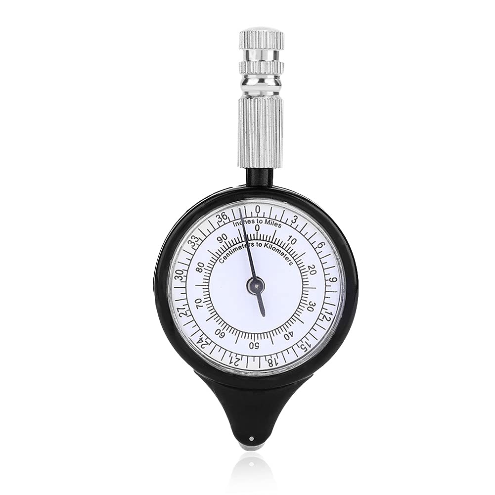 Keenso Outdoor Map Measurer, Portable Aluminium Alloy Mini Map Measurer Wheel Map Distance Measurer Caculator Map Measuring Gauge Map Wheel Measuring Tool map measurer
