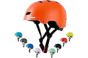 Apusale Bike Skateboard Helmet, Adjustable and Multi-Sport for Skate Scooter, 3 Sizes for Adult Youth Kids Toddler