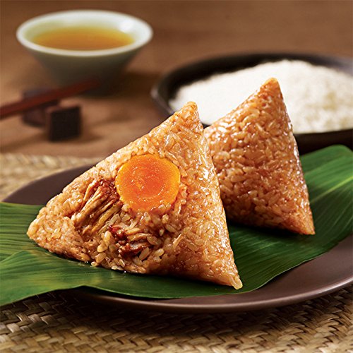 2pcs Chinese Sticky Rice Dumpling Wufangzhai Zong Zi Egg Yolk Meat