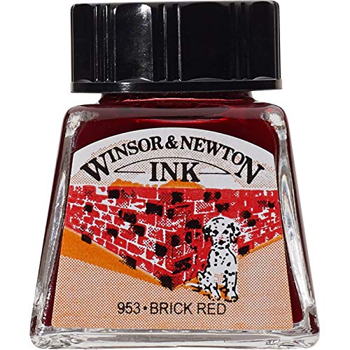 Winsor & Newton 14ml Drawing Ink Bottle - Brick Red