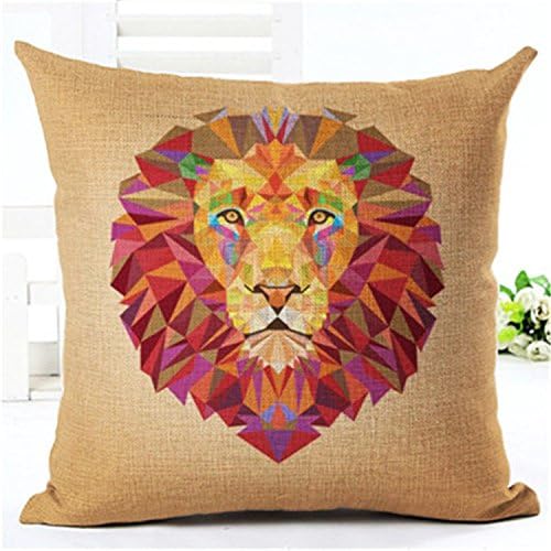 Cartoon Geometry Animal Cushion Customized Throw Pillow Home Decorative Cotton Linen Square Printing Cojines M2230U 45x45cm