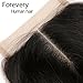 Forevery Hair Lace Closure 3.5x4 Straight Wave Brazilian Virgin Human Hair Extensions Middle Part Lace Closure(14