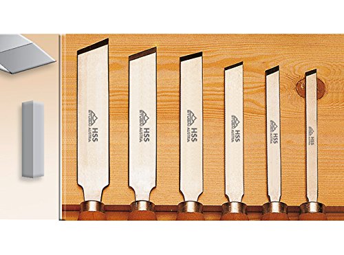 Stubai 592035 HSS Chisel Skew Without Handle, Silver, 35 mm