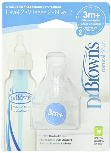 Dr. brown`s natural flow level 2 standard nipple - 4 nipples