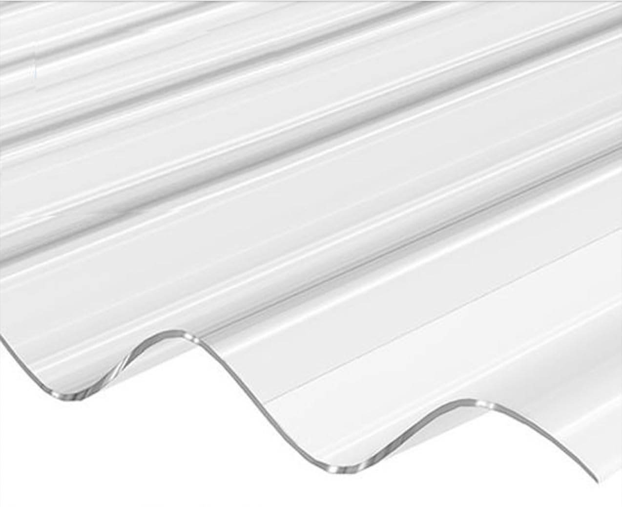 Photo 1 of ***a bit split*** Falken Design Polycarbonate Roof Panel Corrugated (Waved) Clear 48 in. x 96 in. x 0.047 in. (1.2MM) Thick