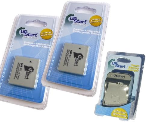 2 Pack - Replacement for Canon PowerShot SD400 Battery + Charger - Compatible with Canon NB-4L Digital Camera Battery and Charger (890mAh 3.7V Lithium-Ion)