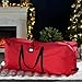 Zober Storage Bag for 7.5 Ft Artificial Christmas Trees - Waterproof with Durable Handles - Labeling Card Slot - Red