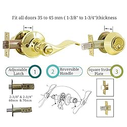 Keyed Alike Front Door Entry Lever with Double