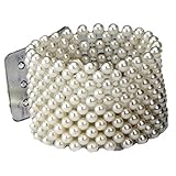Corsage Wristlet Bracelet in Champagne Pearl