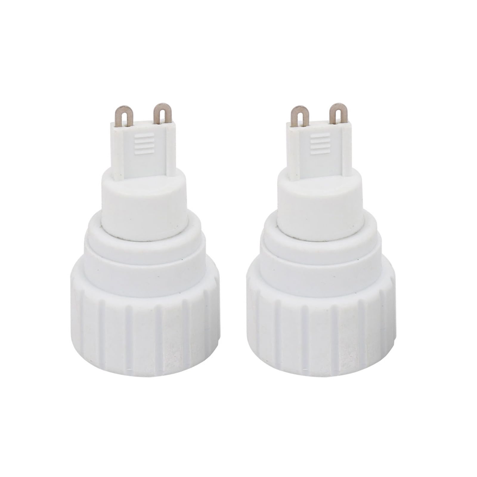 YOKIVE 2 Pcs G9 to GU10 Light Socket Adapter Converter, Bulb Base Extension Holder Extend Change Direction, Great for Home Office (White, 2.3-Inch)