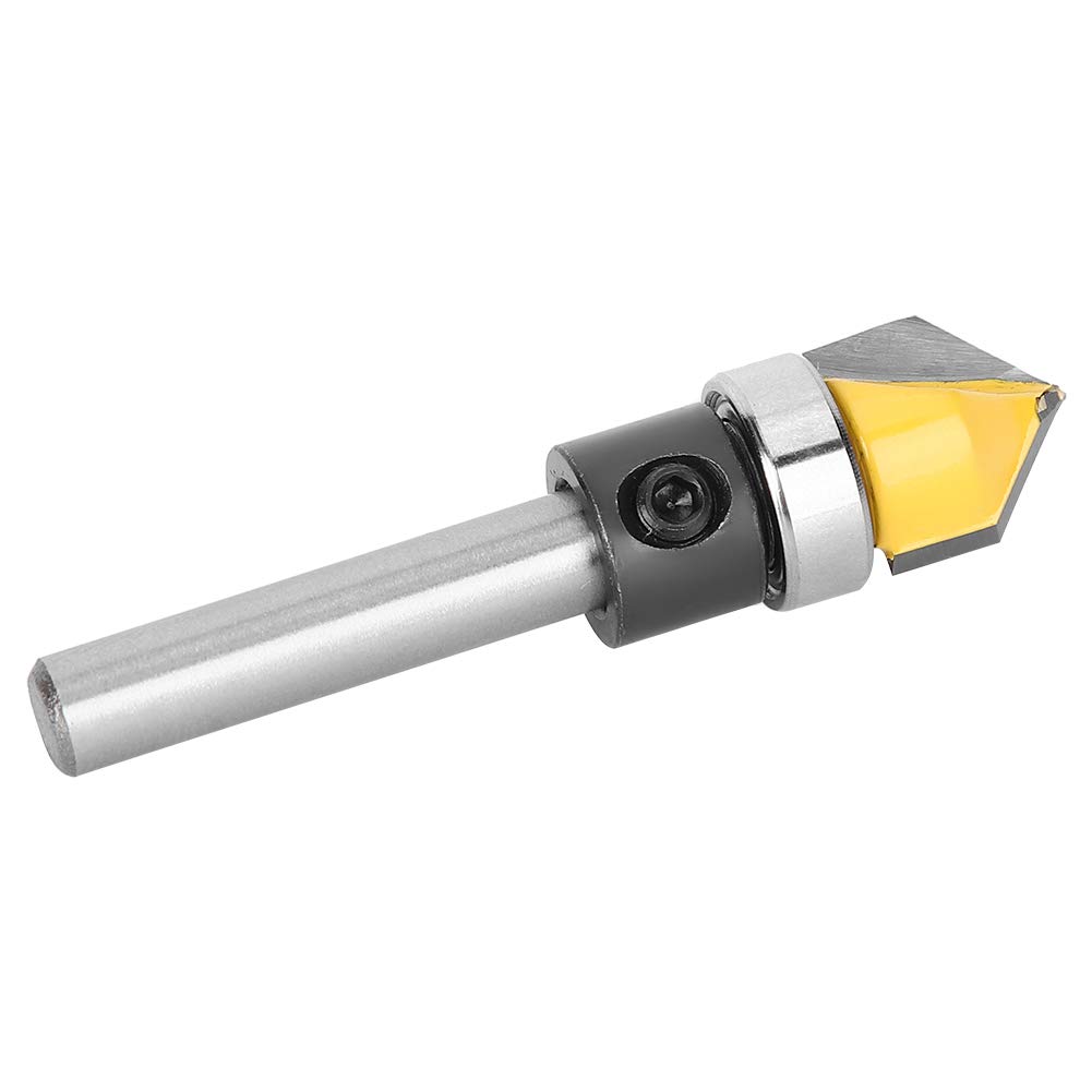 Diameter Flush Trim Router Bit with Bottom Bearing for Woodworking 1/4" Shank, 1/2" Cutting Length, Deep Round Bottom Flush Trim Bit