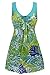 wantdo Women's Plus Size Swimdress Flower Printed Swimwear Cover Up Swimsuits with Skirt