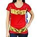 DC Comics Wonder Woman Sublimated Womens Caped Costume T-Shirt (Large) Red